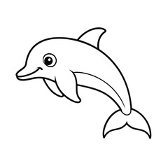 Fototapeta premium dolphin isolated on white background