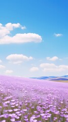 Fototapeta premium Spring field flower backgrounds landscape.