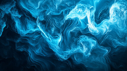 Fototapeta premium Elegant abstract gradient of luminous cyan transforming into deep blue for a calming atmosphere