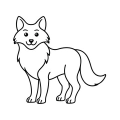 Obraz premium vector illustration of a fox