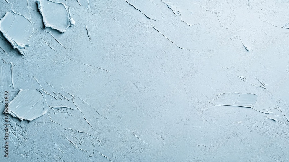 Poster light blue textured background with abstract patterns, evoking a sense of tranquility and minimalism