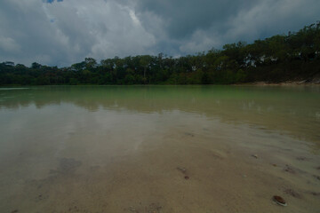 clouds over lake