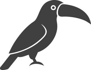 Download Toucan Silhouette Vector Icon – Crisp & Professional.