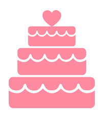 Birthday cake clip art design on plain white transparent isolated background for card, shirt, hoodie, sweatshirt, apparel, tag, mug, icon, poster or badge