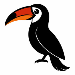 Elegant Toucan Bird Icon  White Background Vector