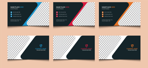 Simple minimal elegant clean editable creative modern real estate name visiting business card design template.