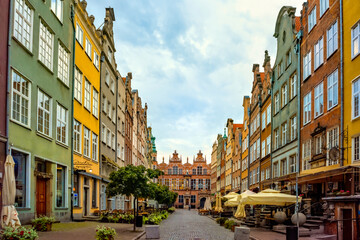 Architecture of Mariacka street in Gdansk is one of the most notable tourist attractions in Gdansk, Poland.
