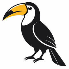 Elegant Toucan Bird Icon  White Background Vector