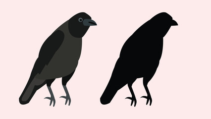 A Flock Birds. Vector