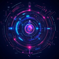 Abstract futuristic circular design