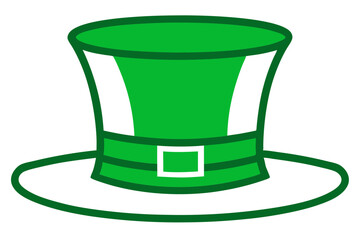 Unique Green Top Hat Vector Illustration for St. Patrick's Day