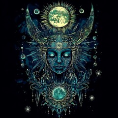 Fototapeta premium Celestial Goddess Artwork