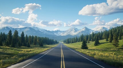 Hyper-Realistic Mountain Landscape for Advertisements