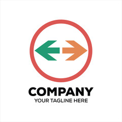 arrow signal logo, both side arrow image, company logo design and business theme for vector image. monogram logo design for entrepreneur and business identity.