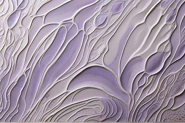 Fototapeta premium Abstract textured surface design featuring smooth waves and curves in soft purple tones