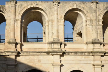 Ar&egrave;nes romaines &agrave; Arles. France