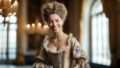 Baroque Portraits, A woman in an elaborate Baroque gown