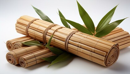 organic bamboo paper isolated on white