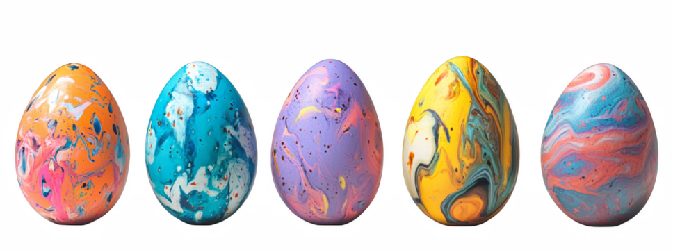 Colorful Marble Easter Eggs – Artistic Hand-Painted Designs