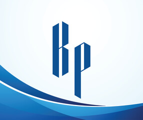 KP letter logo design template elements. Modern abstract digital alphabet letter logo. Vector illustration. New Modern logo.