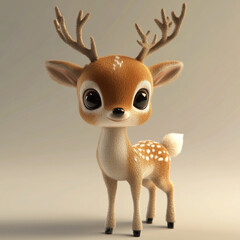 Cute 3D Reindeer