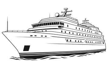 Fototapeta premium Yacht vehicle sketch ship.