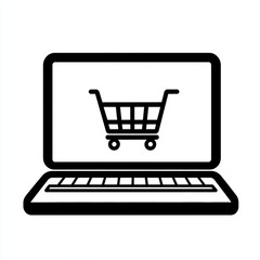 High tech icon. Computer.