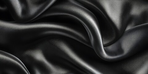 Obraz premium Black Satin Fabric Texture (1)