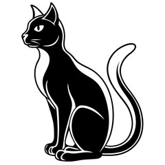 black cat vector