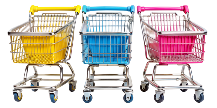 shopping cart isolated on white