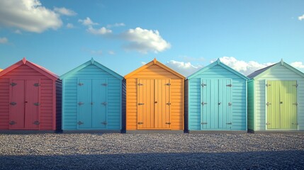 Beach Huts in Brighton, UK: Bright Colors, Stunning Detail