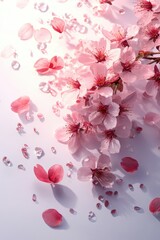 Fototapeta premium Beautiful cherry blossom flower petal in Spring.