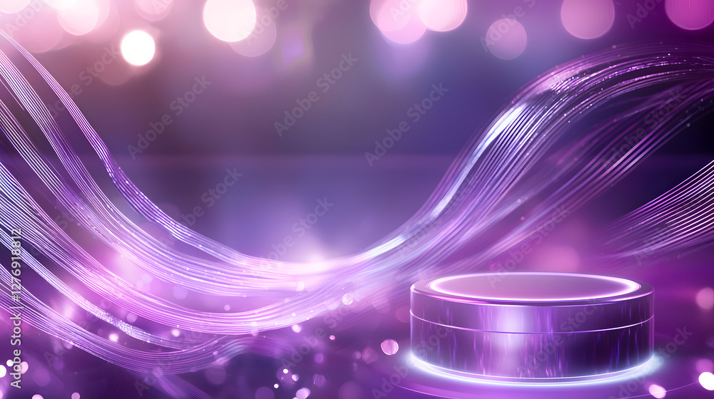 Poster dynamic light waves create vibrant experience in futuristic space graphic design digital art abstrac
