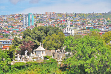 Valpara&iacute;so seaport and naval base in Valpara&iacute;so Region, Chile. 