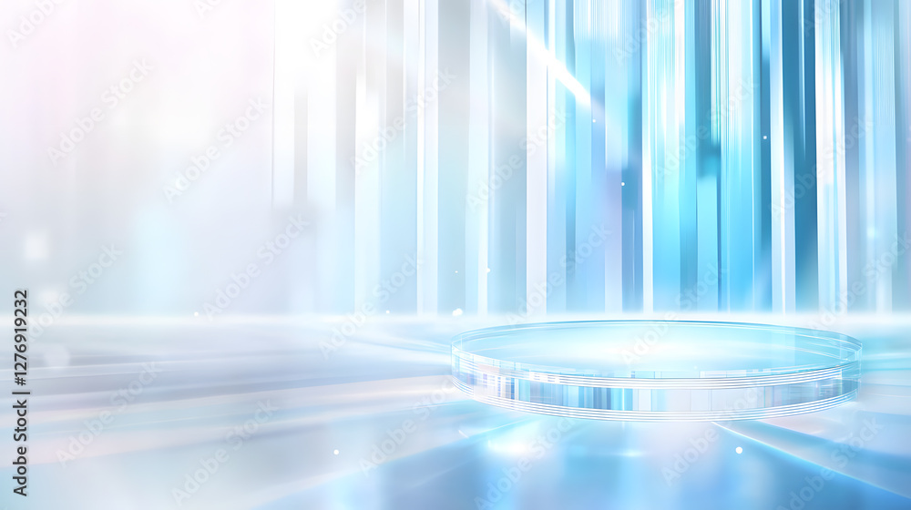 Poster illuminating action of light rays digital space abstract image futuristic environment aerial view co