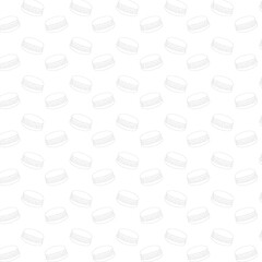 Seamless pattern with macaroons on white background, food illustration, eps 10