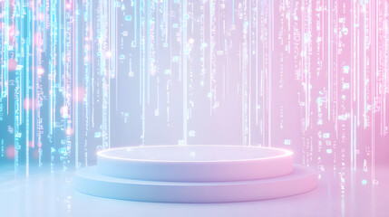 Digital light show creating a futuristic ambiance virtual space visual art technology aesthetic interactive experience