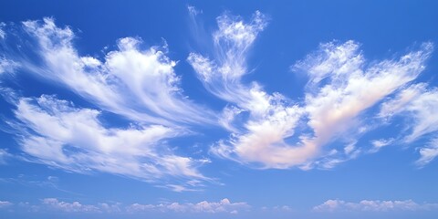 Fototapeta premium Beautiful Fluffy Clouds on a Sunny Day