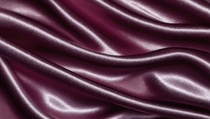 Fototapeta premium A rich burgundy silk fabric with soft folds and a lustrous sheen, creating an elegant and luxurious texture, perfect for fashion, interior design, and branding