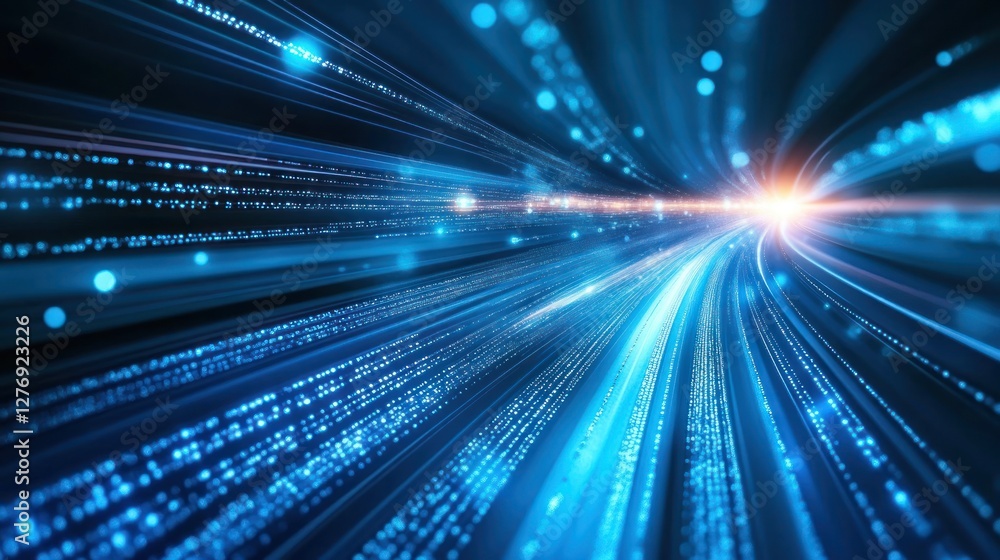 Aufkleber abstract digital technology background shows data transmission path