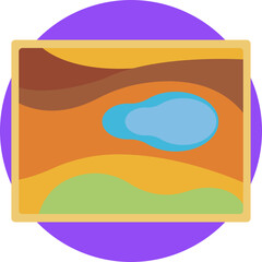 Naklejka premium A line representation showing the elevation of land, illustrating the shape of a terrain.
