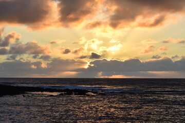 sunset on the beach