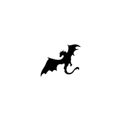 black silhouette of a dragon