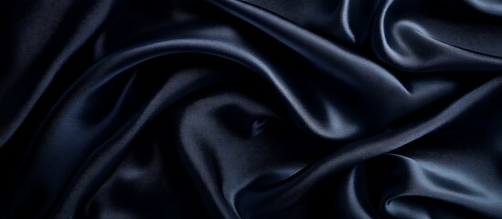 Obraz premium Dark Blue Satin Fabric Texture