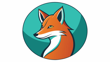 Obraz premium Minimalist Fox Illustration with Bold Lines and Dynamic Motion