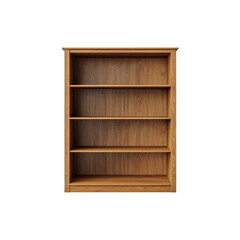 Open Shelf Wooden Cabinet with Shelves, Png.