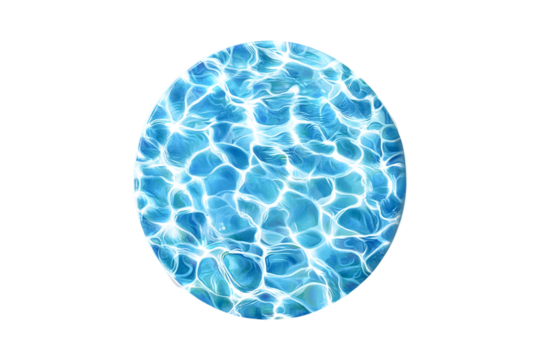 Circular Water Surface Ripples Texture Blue Ocean