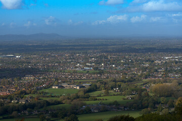 A view from Leckhampton hill looking towards Cheltenham, United Kingdom