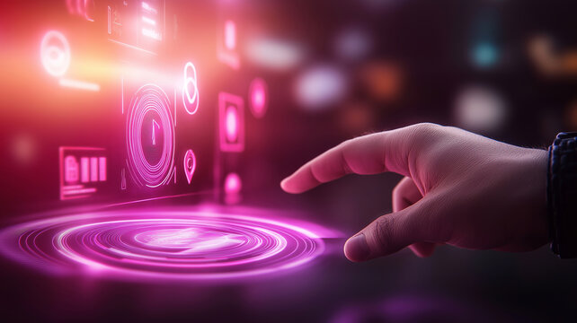 Financial data visualization through hand manipulating holographic interface with AR technology