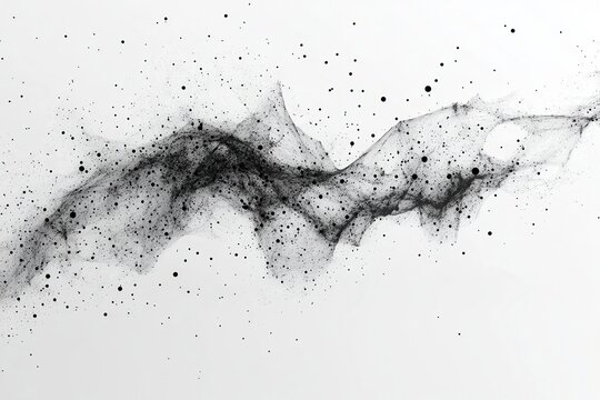 Exploration of Abstract Geometric Art Featuring Particles and Lines in AI Technology Design. Generative AI